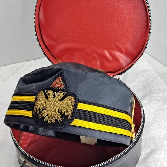 Black MASONIC Cap ~Scottish Rite 32° Master of the Royal Secret~ Double Eagle